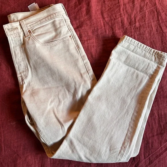 Levi’s 501 Men's Light Tan Straight Jeans - Picture 3 of 4